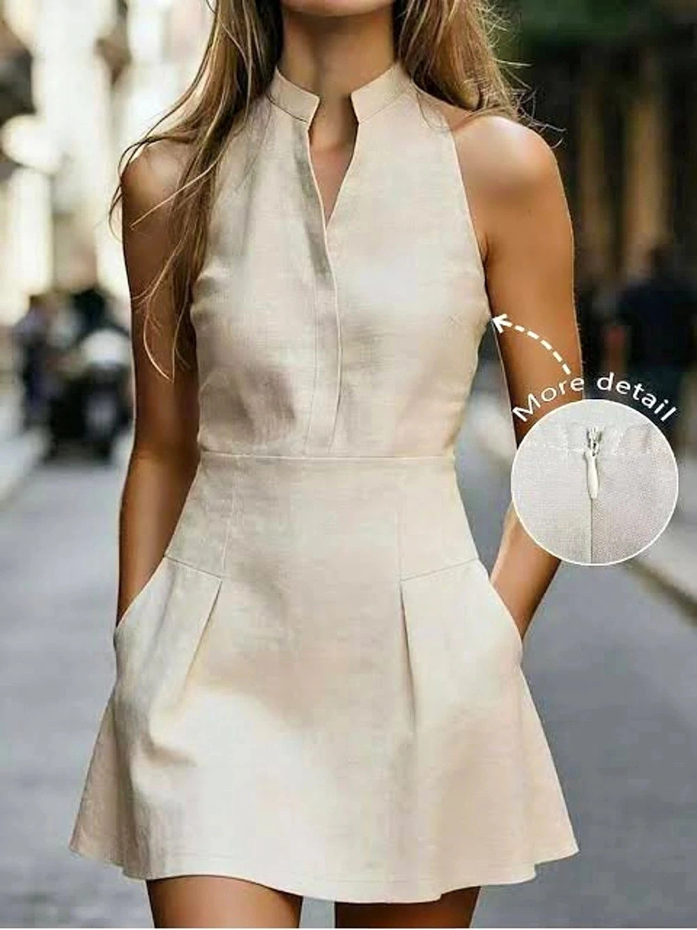 Cream Mini Dress